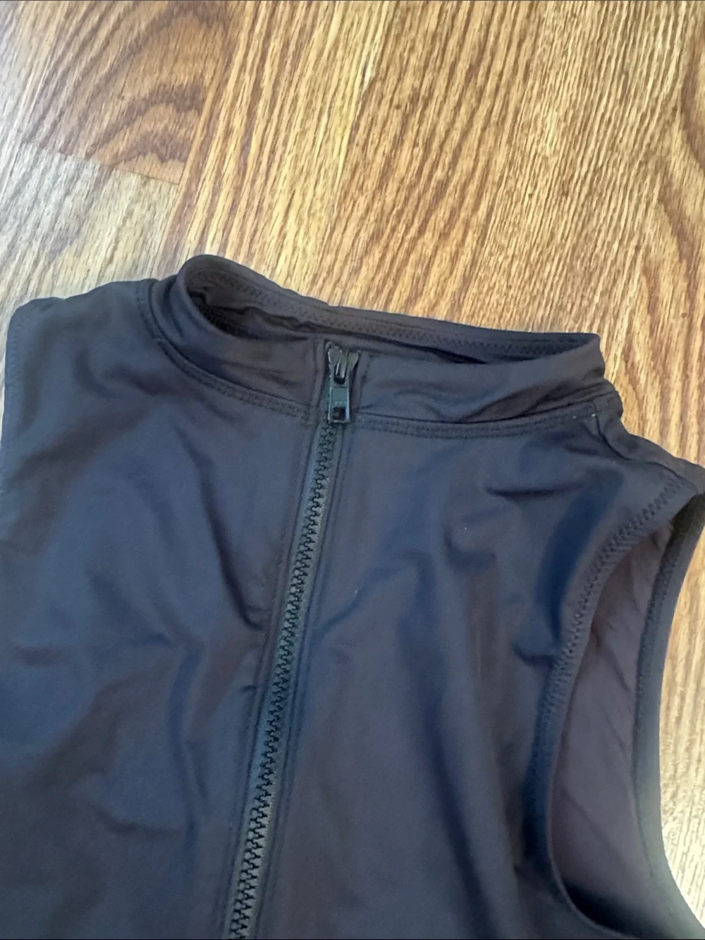 Skims Black Zip-Front Swimsuit. XL